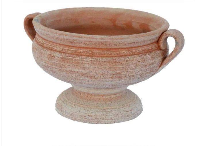 Vaso in terracotta Alzata con Manici - Siracactus vendita vasi e inerti